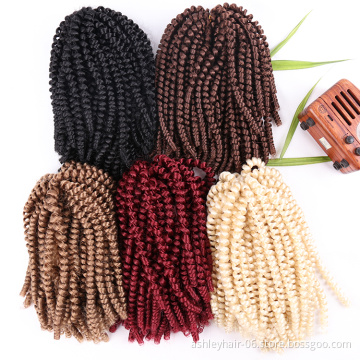 Free sample afro extension crochet braiding hair pre twisted nubian twist braid hair synthetic 8 inches spring twist